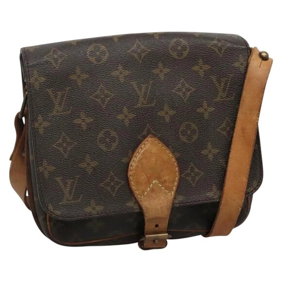 LOUIS VUITTON Monogram Cartouchiere MM Shoulder Bag M51253 LV Auth 131226 - Picture 1 of 16